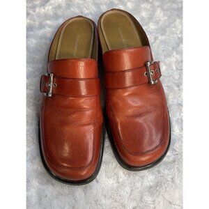 Naturalizer Red Soft Leather Mule Size 9.5 N Gorgeously Imperfect- See Details!